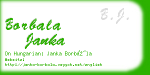 borbala janka business card